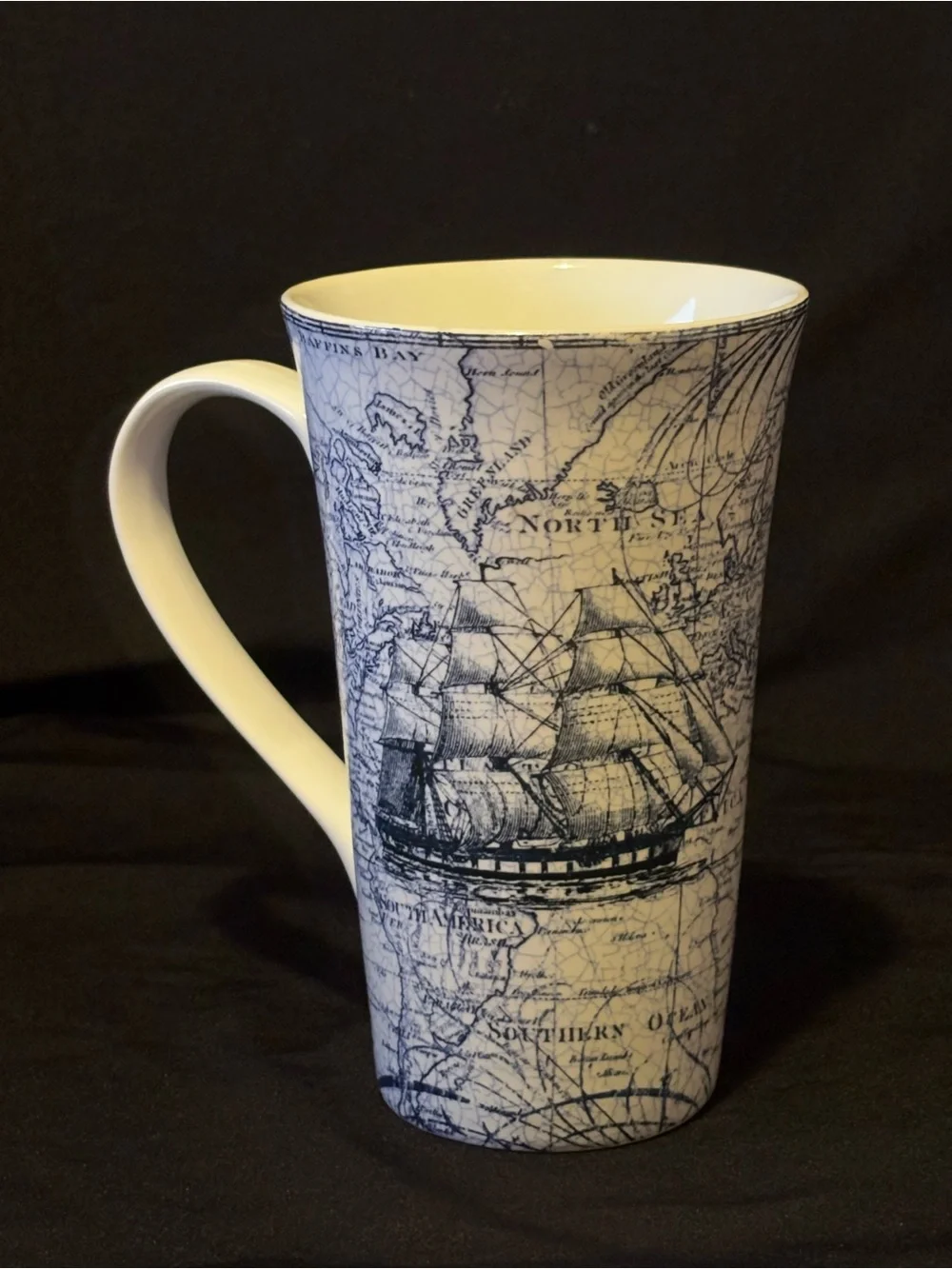 222Fifth Due North Large Ceramic Mug. Nautical Style